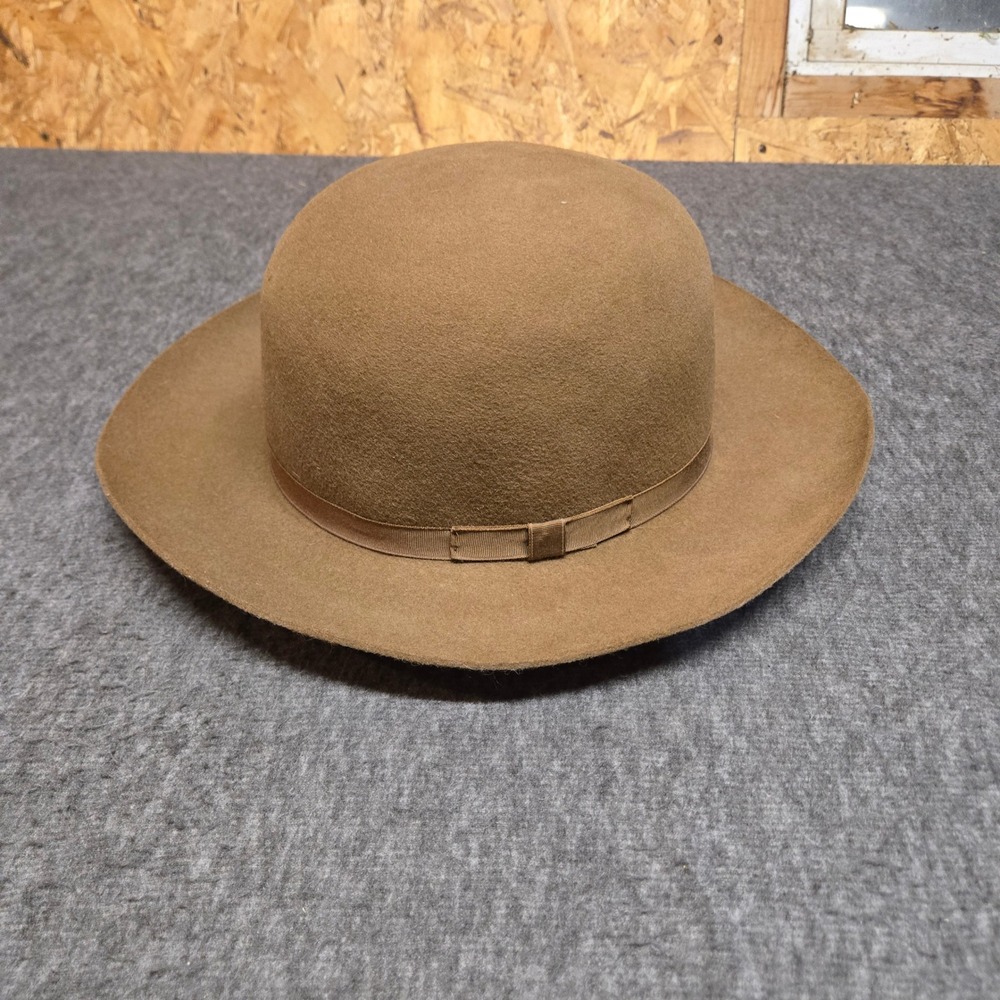 Banana Republic Vintage Safari Travel Fedora Hat Mens Brown Wool Felt Wide Brim